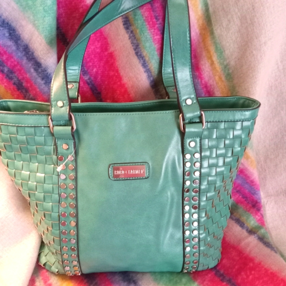 Coco & Carmen Seafoam Green Tote/Shoulder Bag